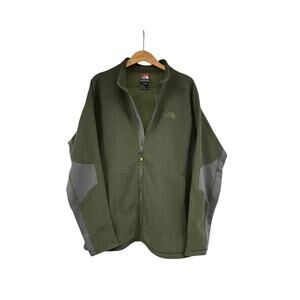 The North Face Green Fleece Full Zip Jacket Hiking Outdoors Gorpcore Mens XL